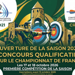 🏹 Première compétition de la saison 2027 : Concours Sélectif à Semur-en-Auxois !